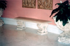 Interior Bench in Glass Fiber Reinforced Concrete