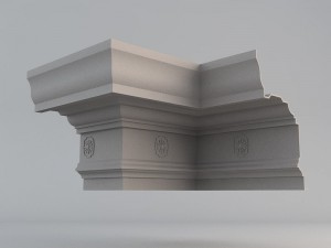 Church Cornice in Glass Fiber Reinforced Concrete