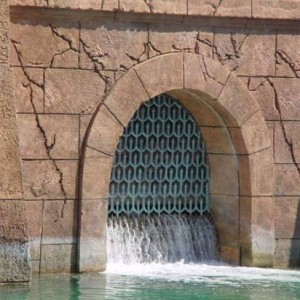 Waterfall Fountain in Glass Fiber Reinforced Concrete